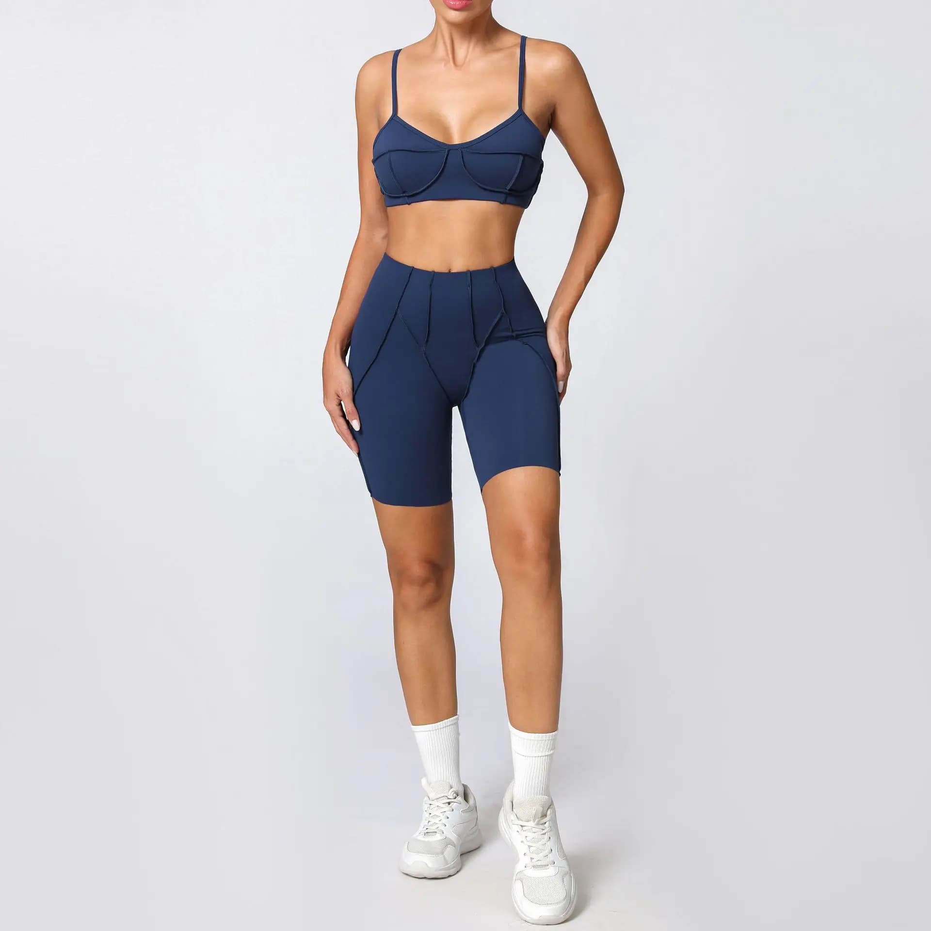 High Waist Leggings and Open Back Sports Bra Set