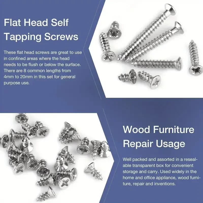 Wood Self-Tapping Screws Assortment Kit
