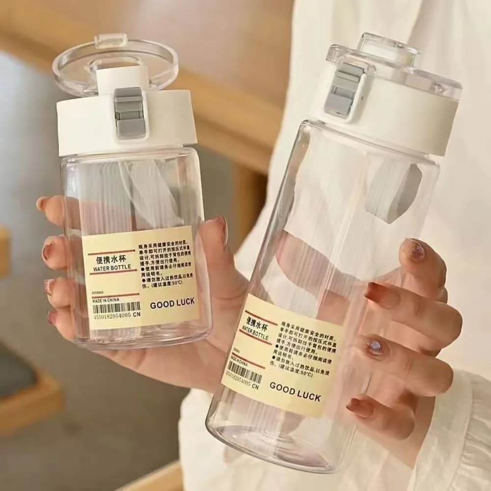 Transparent Kawaii Water Bottle