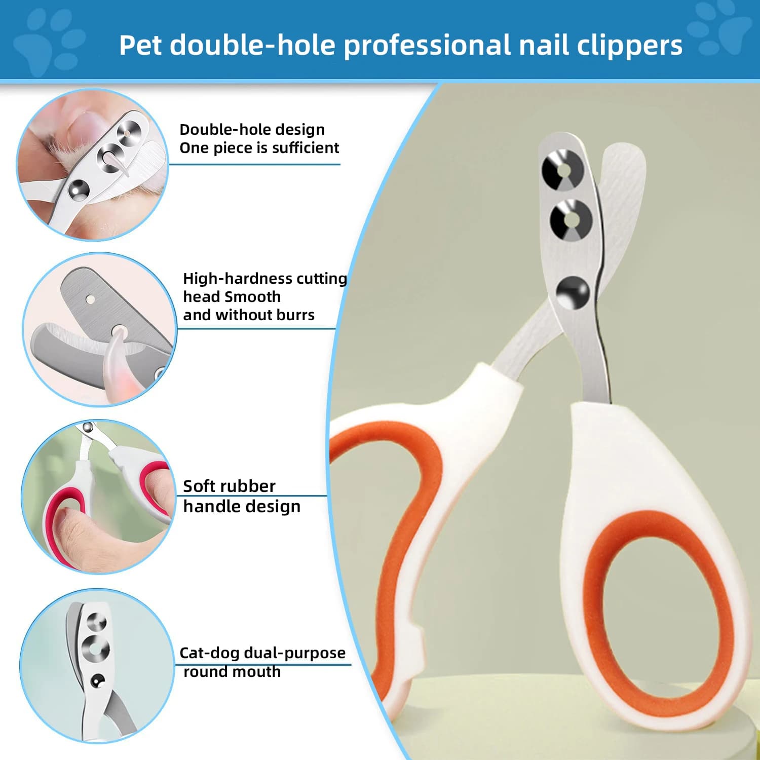 Pet Grooming Kit with Massage and Thick-Tooth Comb