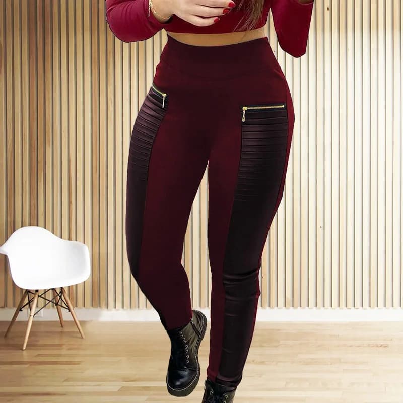 Women's Black Slim Casual Trousers