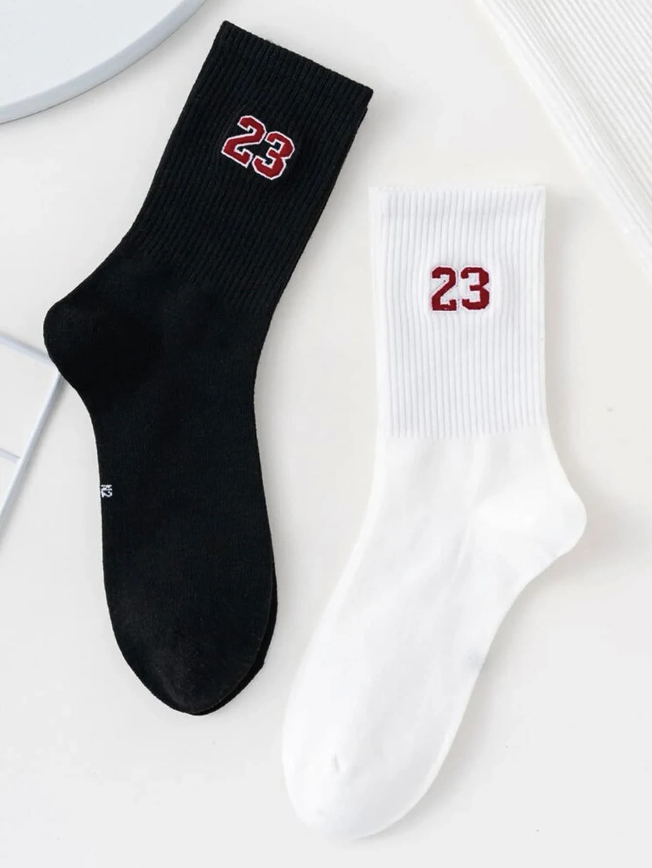 Men's Crew Socks with Number 23 Design