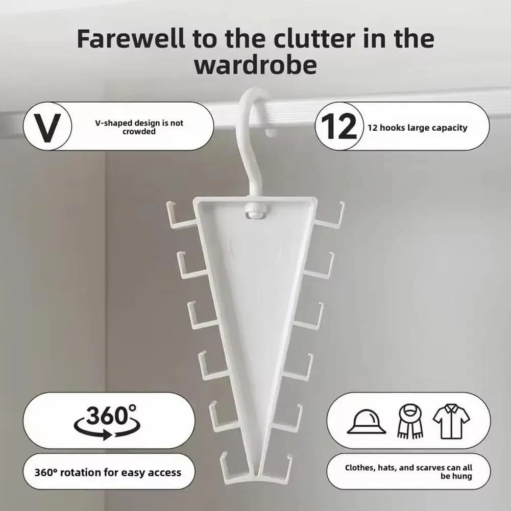 Multi-Slot Vertical Closet Organizer Hanger