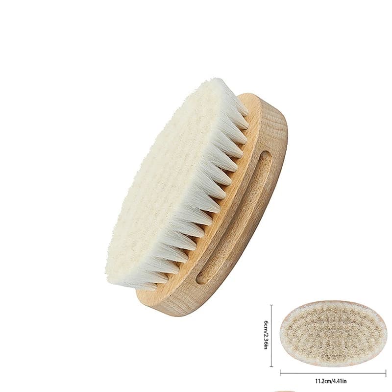 Wool Beard Brush with Beech Wood Handle