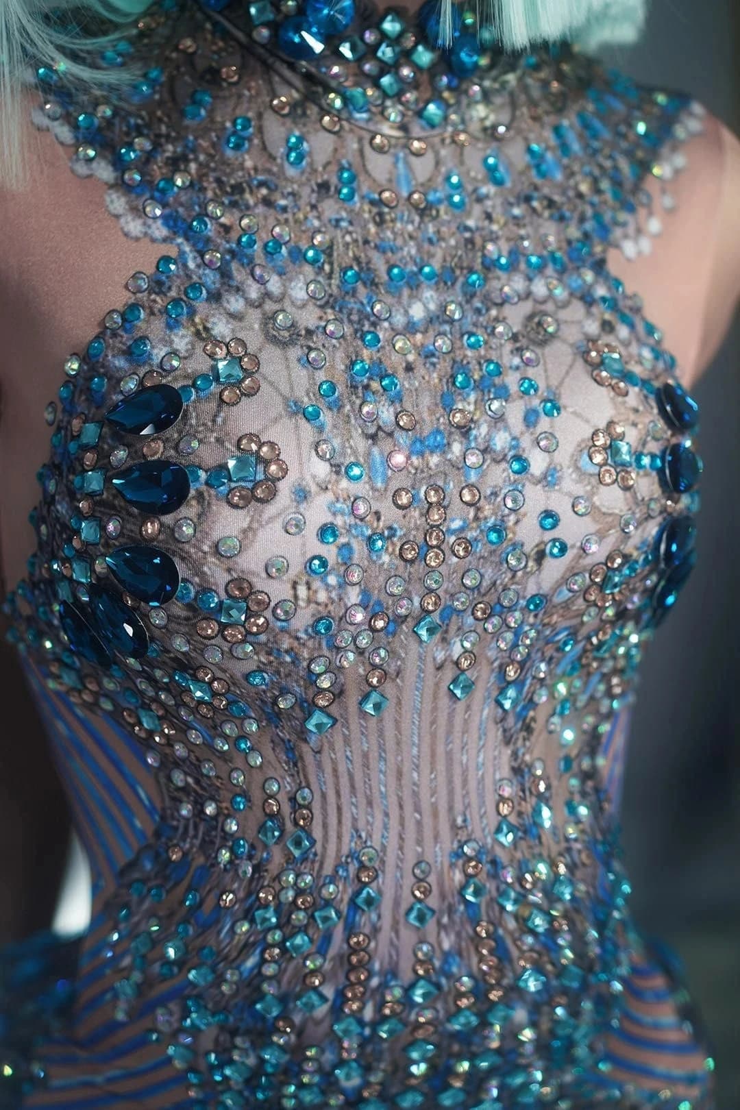Sparkly Fringe Tassel Performance Dress