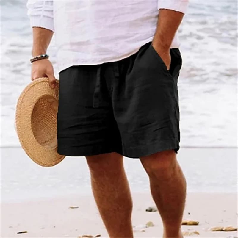 Men's Cotton Linen Capri Shorts