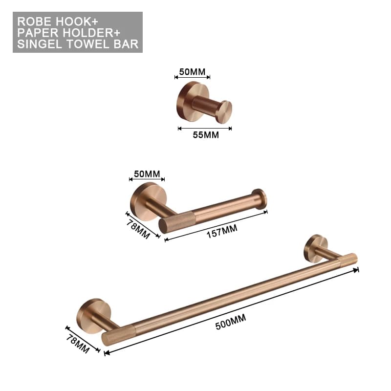 Bathroom Accessories Hardware Set Kit Towel Bar Wall Mount Toilet Paper Holder Hand Robe Hook Hanger Stainless Steel