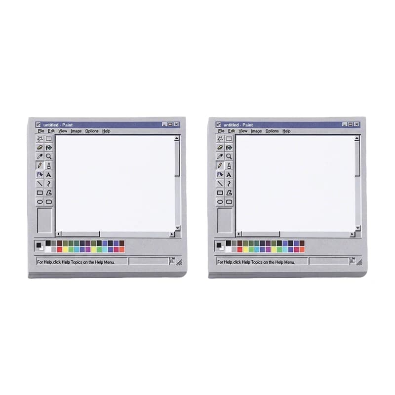Retro Computer Paint Sticky Notes 50 Sheets