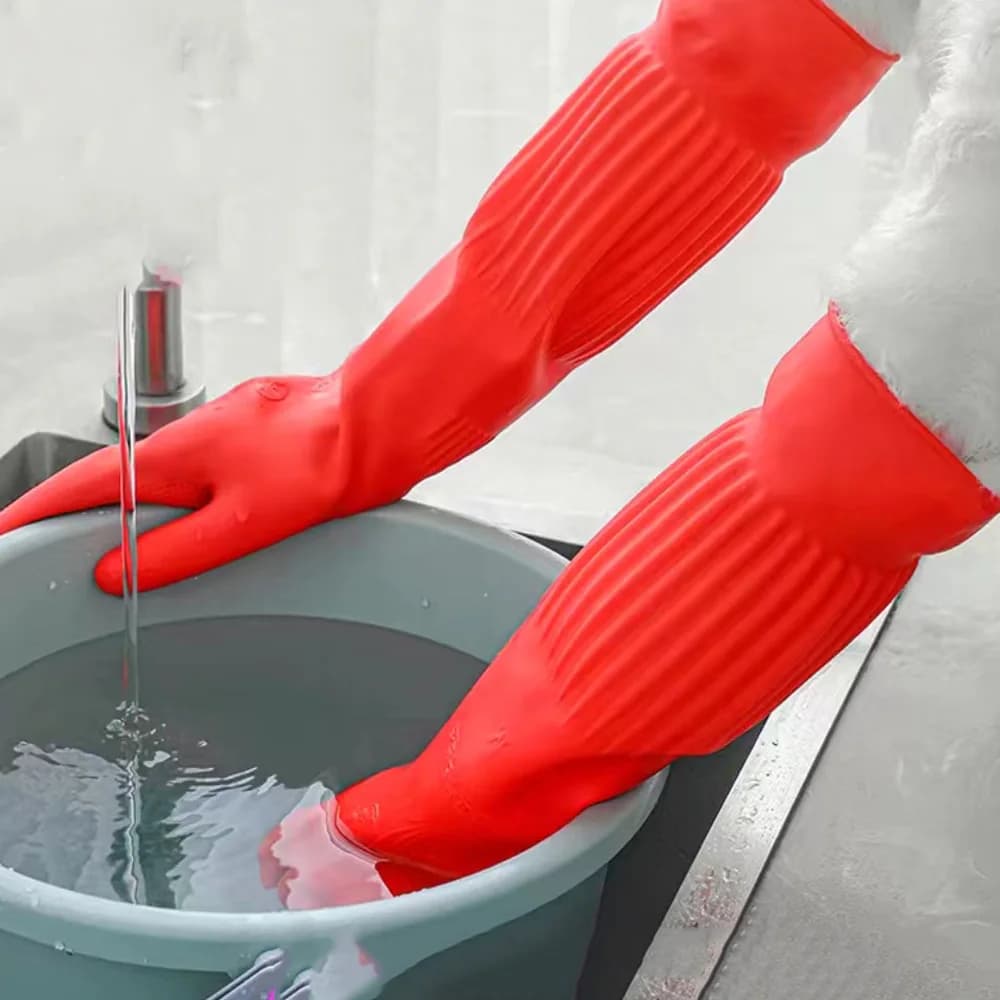 Long Rubber Cleaning Gloves