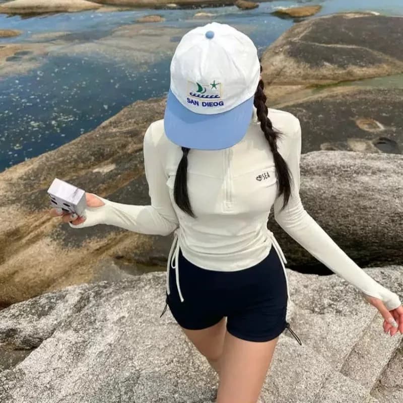 Women's Long Sleeve Swimwear Two-Piece Set