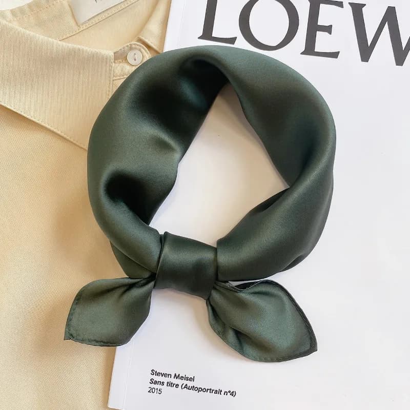 Scarf 100% Silk Bandana Women Square Scarves Wrap Kerchief Mulberry Spring Fashion Luxury High Quality Headband Hijab Shawls