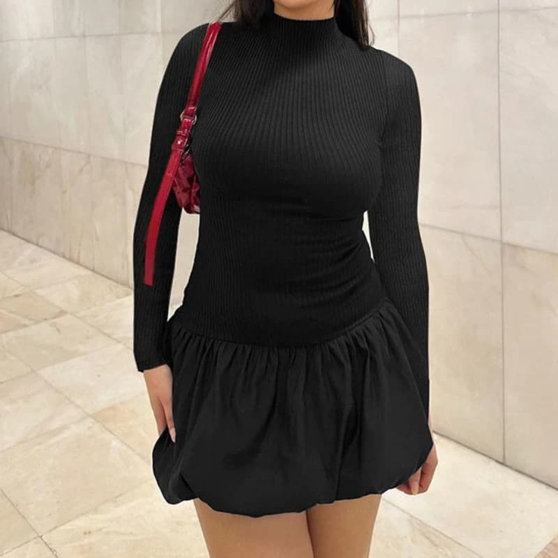 Women's Fashion 2025 Autumn/Winter New Arrival: Trendy Sexy Slim-Fit Backless Versatile Peplum Bodycon Dress