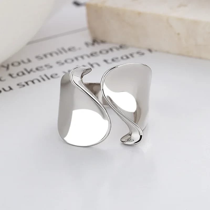 Sterling Silver Minimalist Open Ring for Women