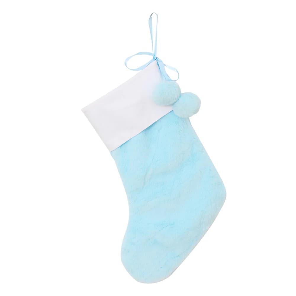 Plush Christmas Stocking Canvas Cuff Decorations