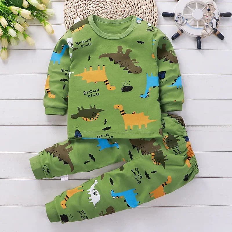 Kids Cotton Pajama Sets Autumn Winter