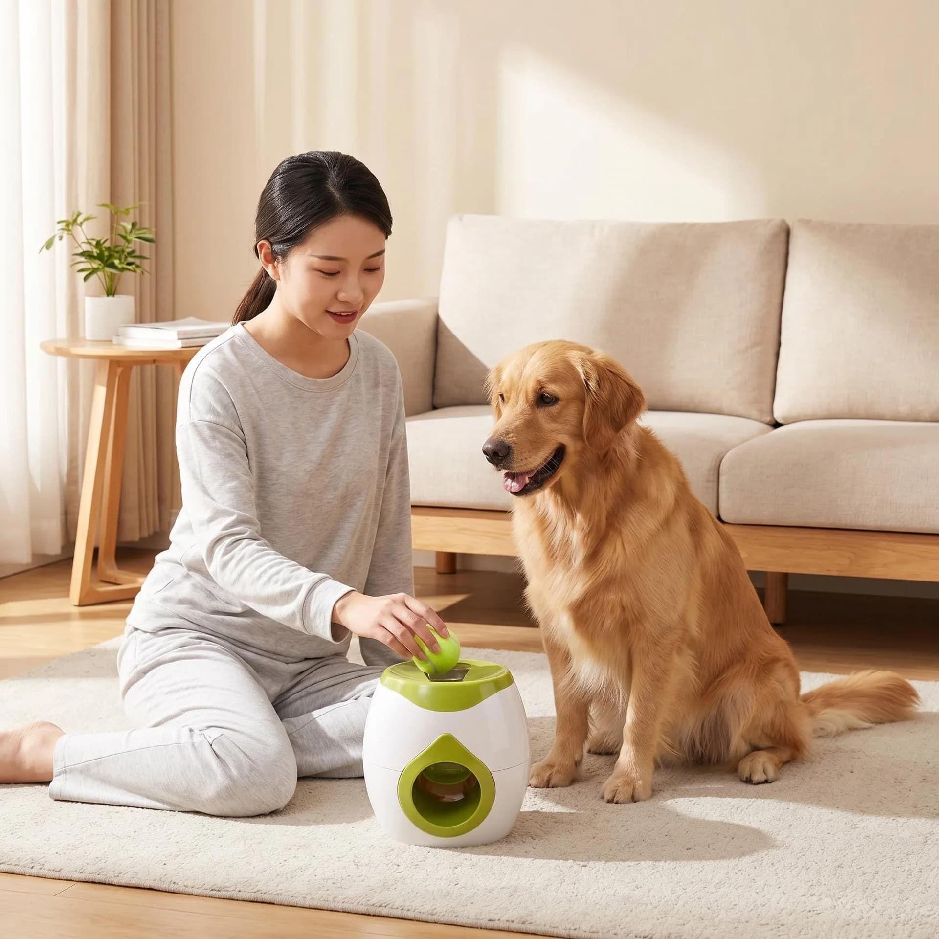 Interactive Tennis Ball Treat Dispenser Toy