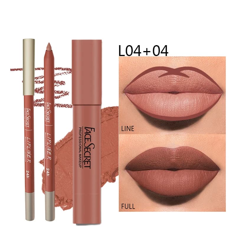 Matte Lipliner and Lipstick Set