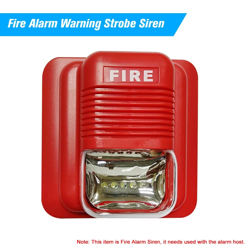 Fire Alarm Strobe Siren with Sound and Light Alert