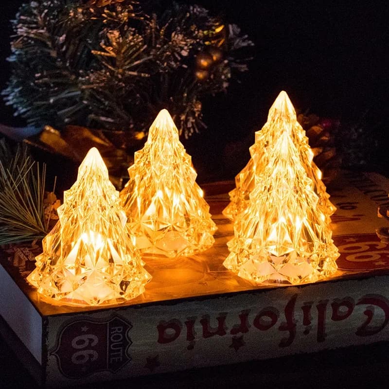 LED Candle Lights Night Light Electronic Christmas Night Light For Atmosphere Indoor Bar Bedroom Wedding Party Decor Light