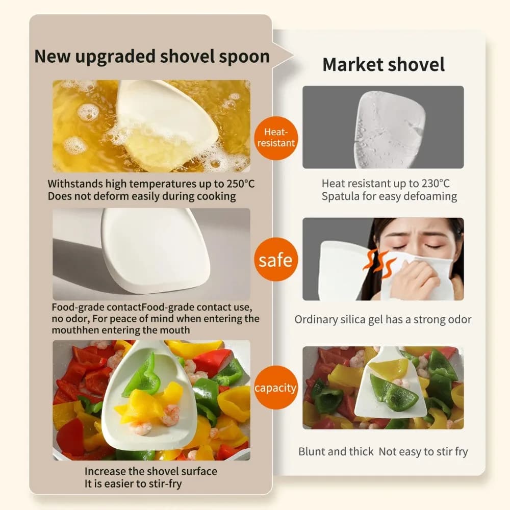 Non-Stick Silicone Cooking Spoon Set