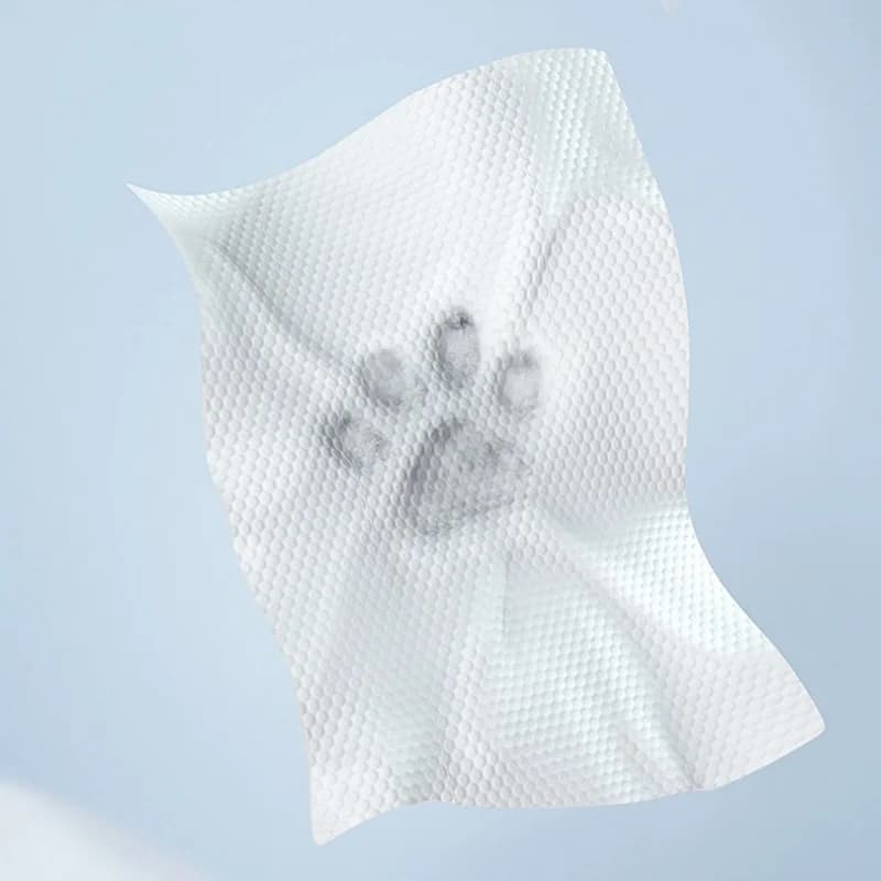 OUWO 80PCS/Bag Pet Wipes Clear Pet Eye Ear Claw Wipes For Dog Cat Pure Water Wet Pet No Rinse Tear Stain Cleaning Pet Supplies