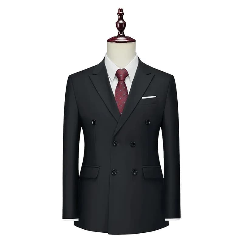 Men's Double Breasted Peak Lapel Blazer