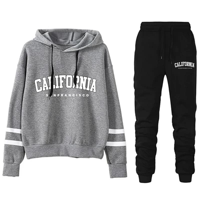 Women's Pullover Hoodie Jogger Set