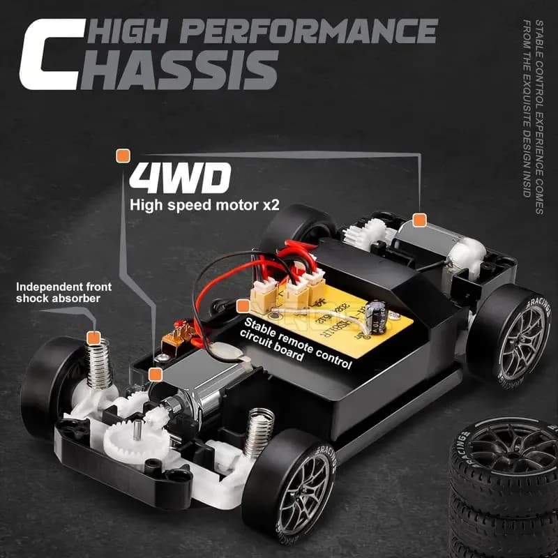 24 Speed Four-Wheel Drive RC Drift Car