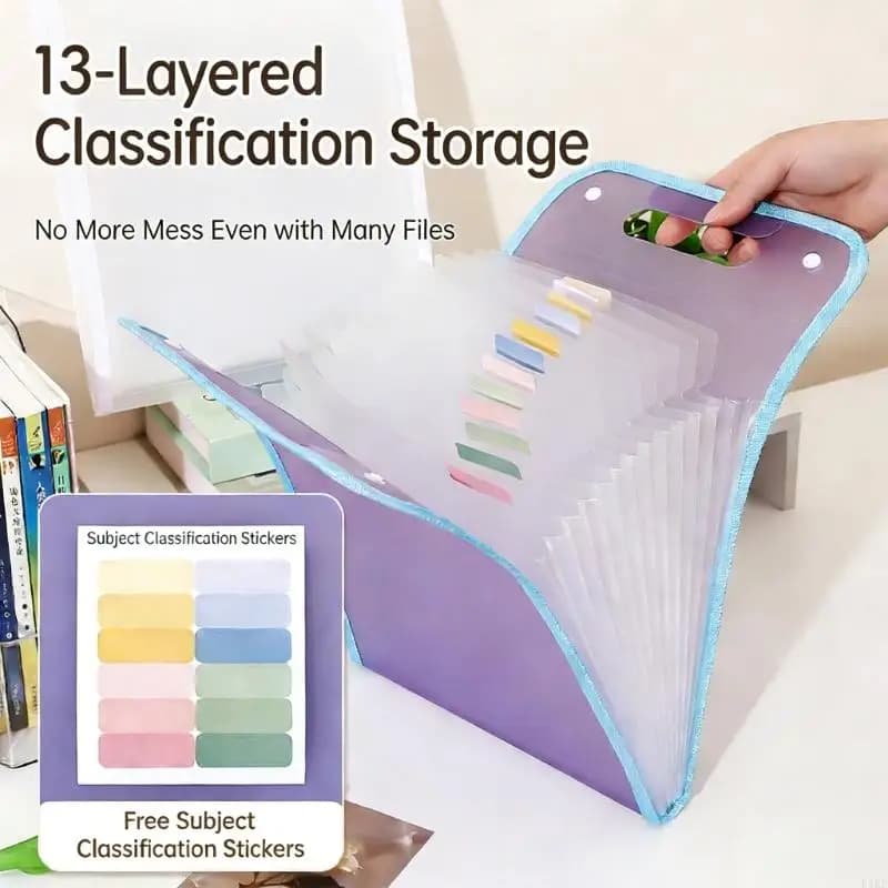 13 Pocket Accordion File Organizer
