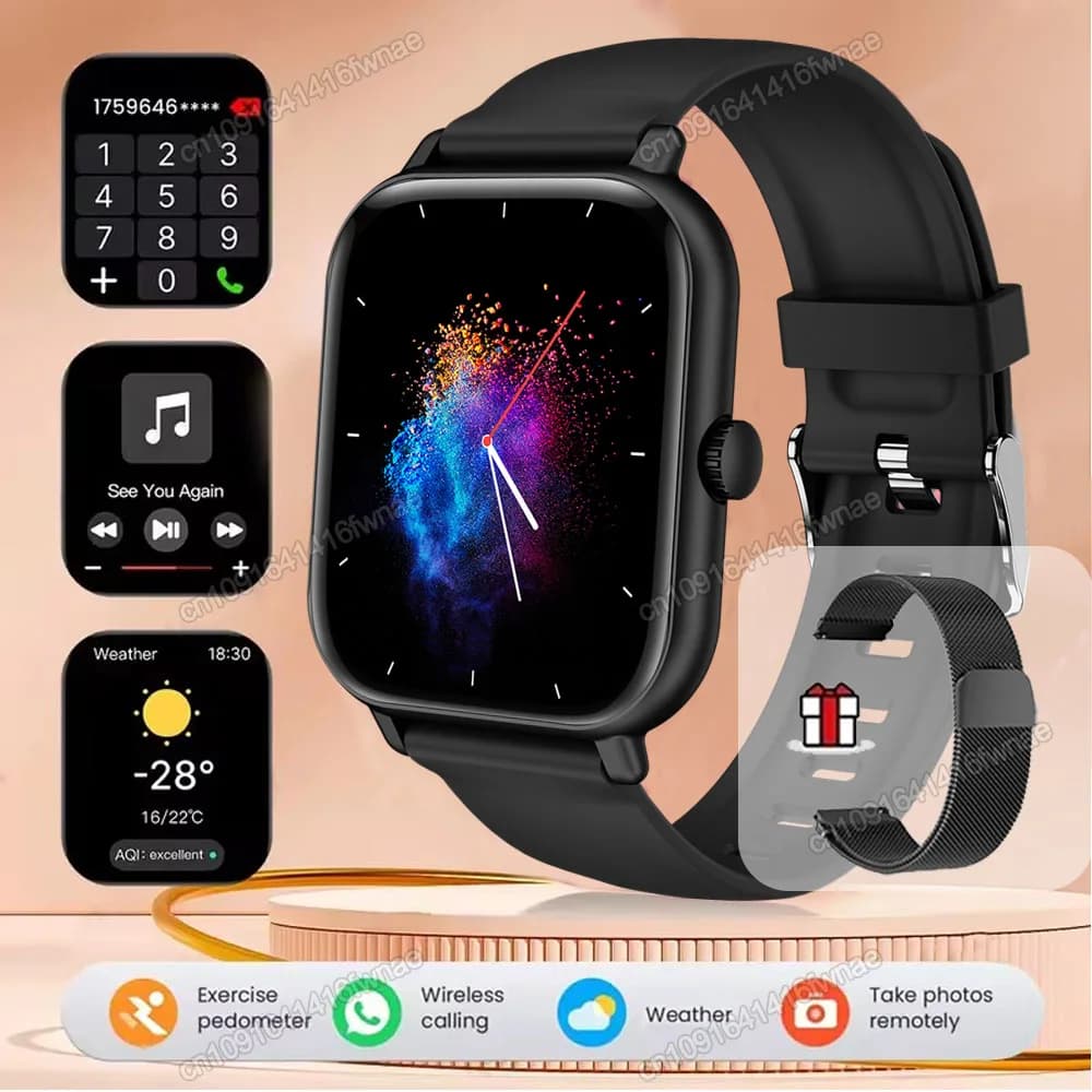 Smart Watch For Android IOS Watches 2.01inch HD Display Bluetooth Call Message Alert Music Sports Smartwatch Men Women Gift Ht30