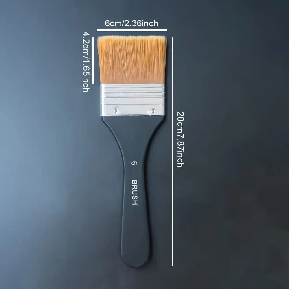 Flat Bright Paint Brushes with Wooden Handle