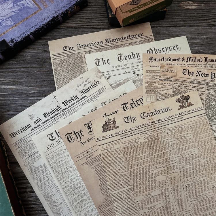 Vintage Newspaper Print Paper Pack