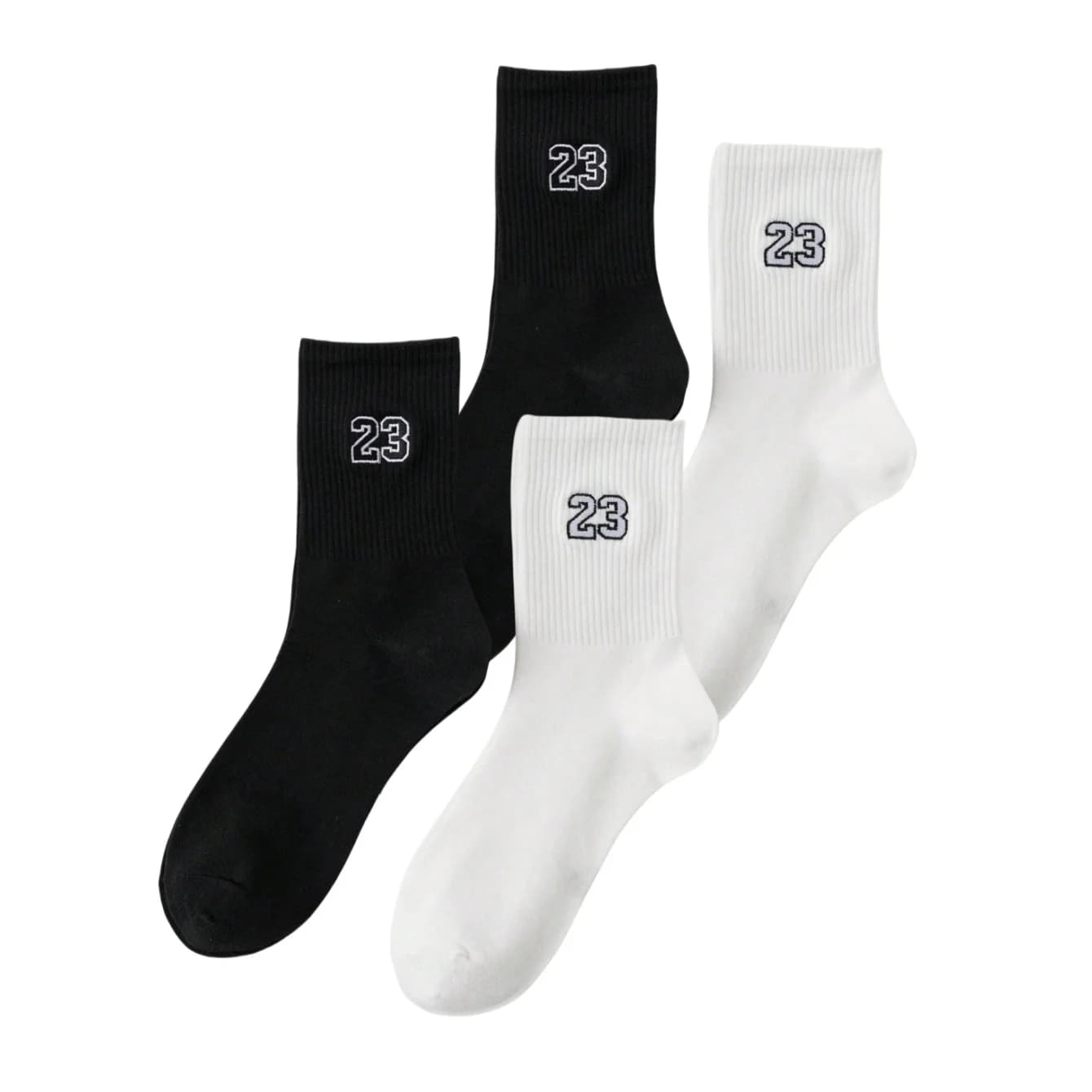 Men's Crew Socks with Number 23 Design