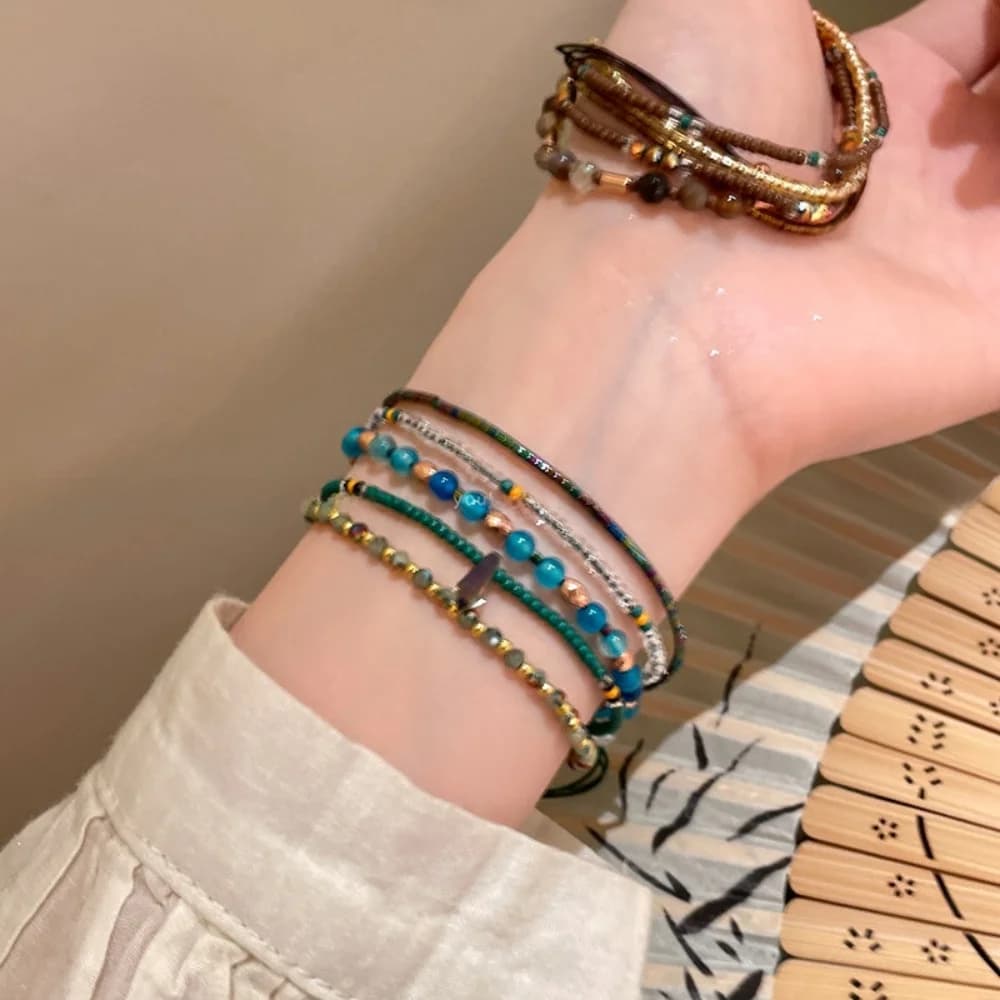 Colorful Beaded Stretchy Bracelet