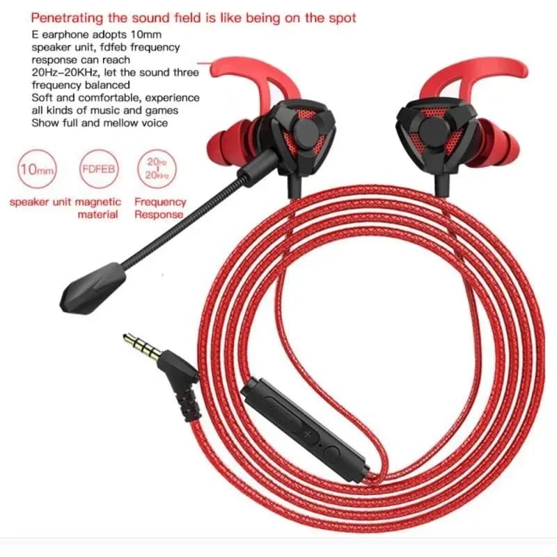 Wired Gaming Earbuds with Microphone