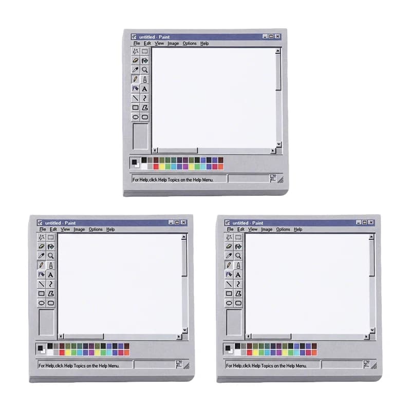 Retro Computer Paint Sticky Notes 50 Sheets