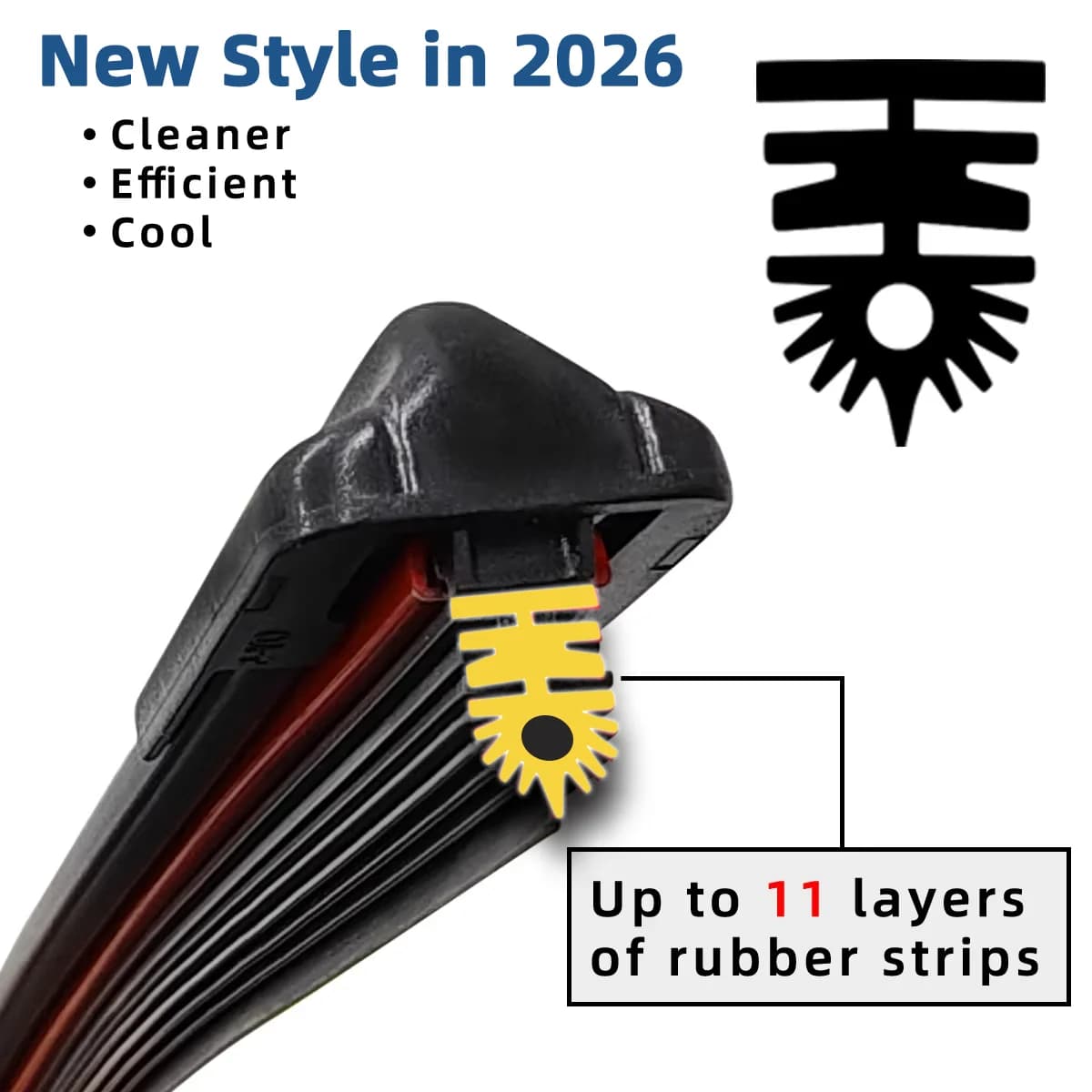 Windshield Wiper Blade 11-Layer Rubber