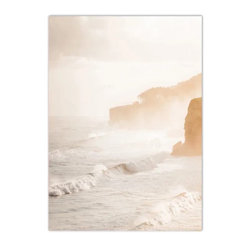 Natural Scenery Reed Grass Beach Canvas Wall Art
