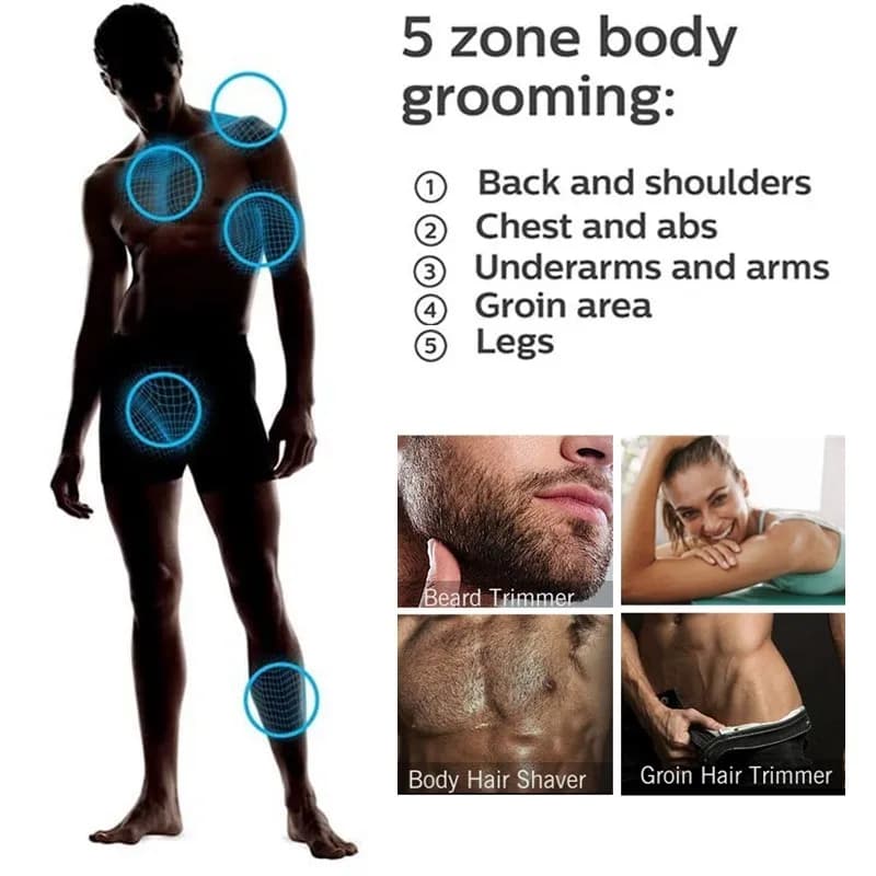Wet Dry Electric Shaver for Face and Body