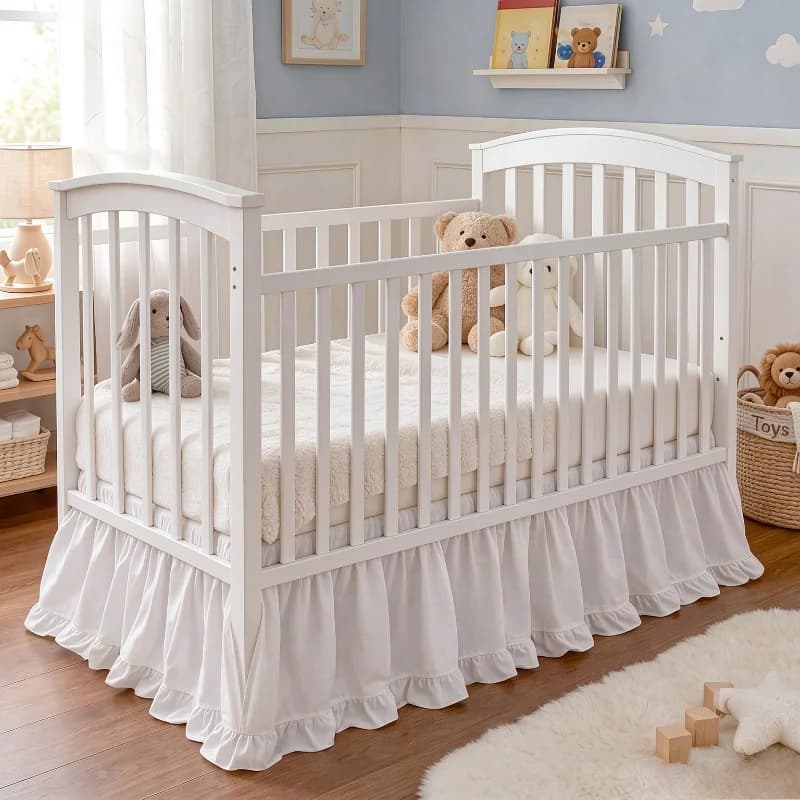 Crib Skirt with 16 Inch Drop
