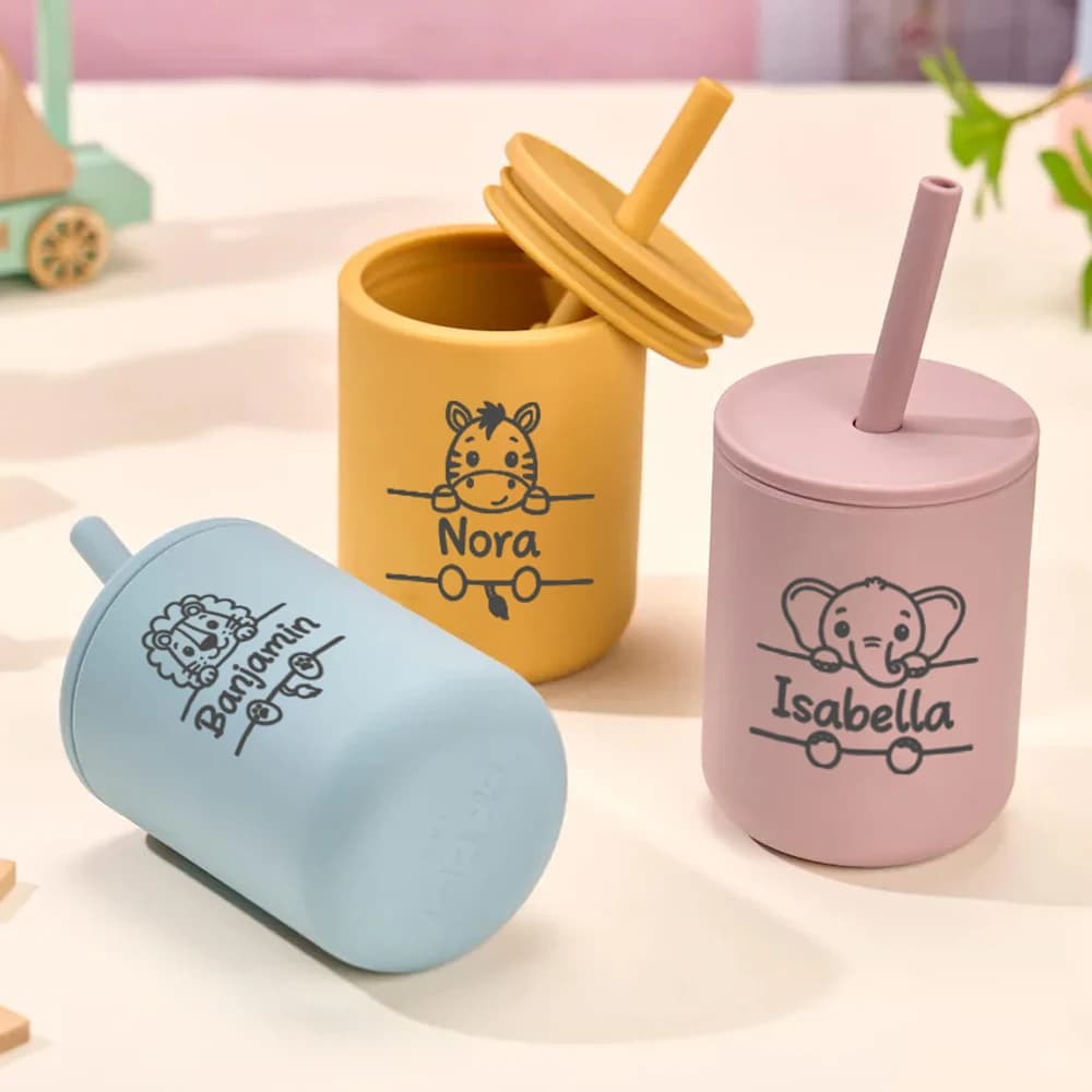 Personalized Silicone Sippy Cup for Toddlers