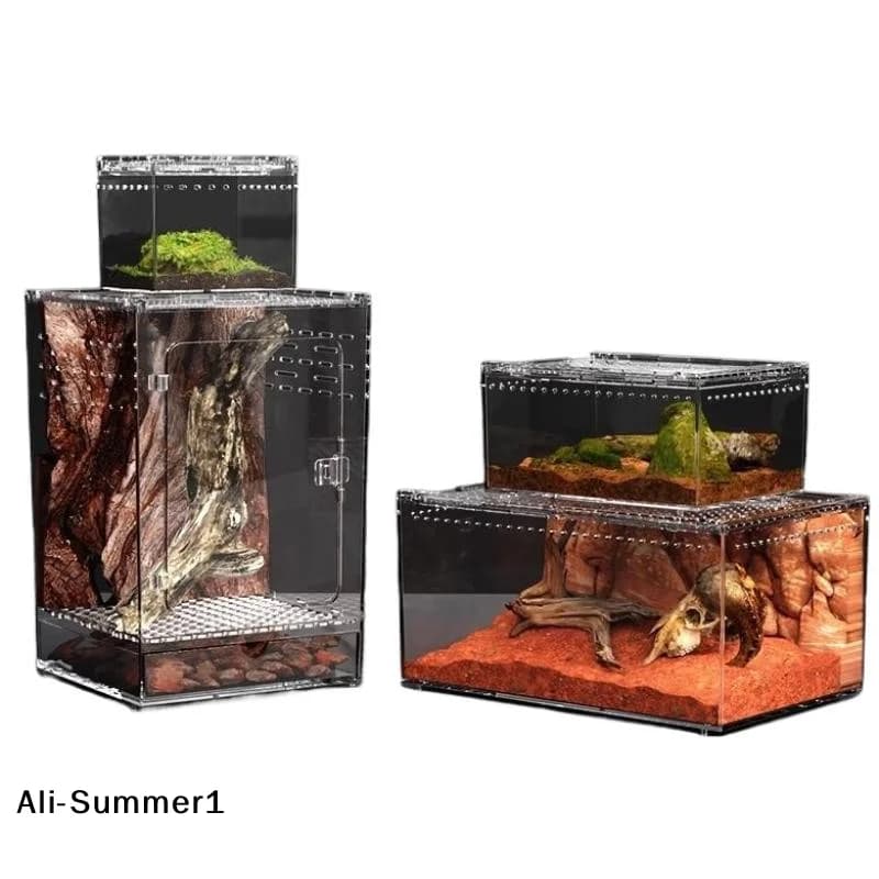Transparent Acrylic Reptile Breeding Terrarium Box