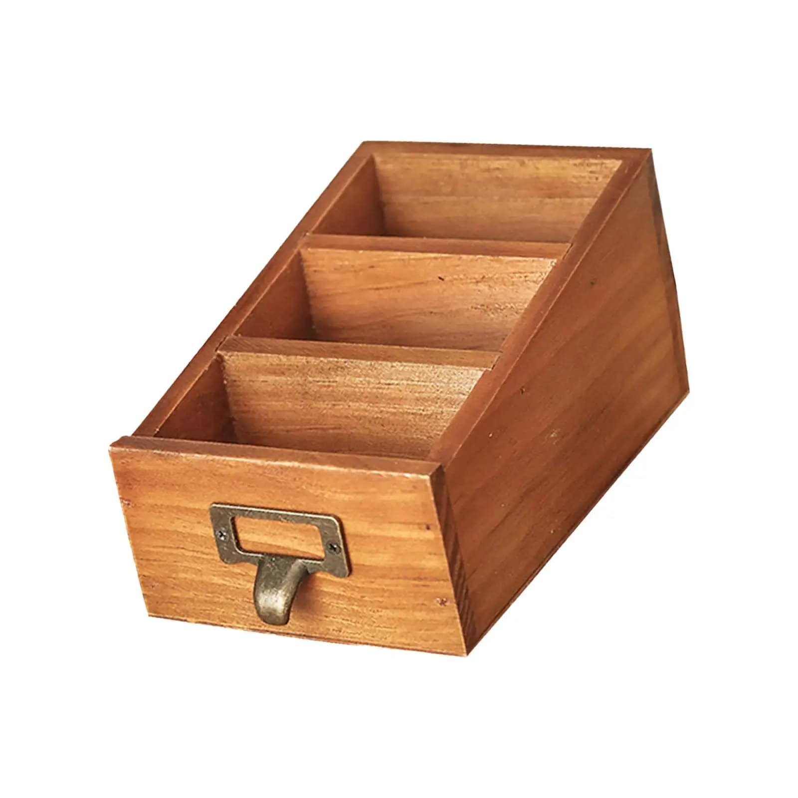 Wooden Desktop Organizer Pens Multifunctional Mini Makeup Organizer Office Supplies for Bathroom Home Countertop Office Vanity