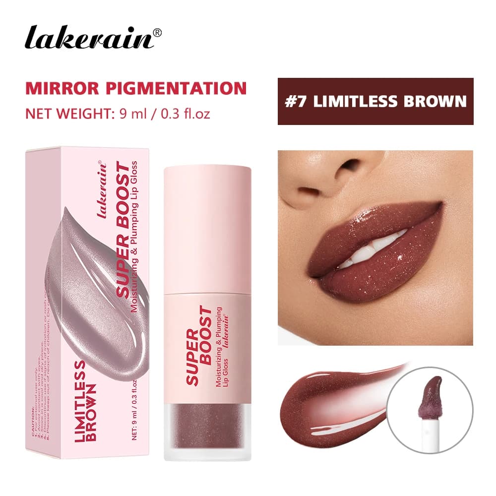 Plumping Lip Gloss Non-Sticky Boosted Mirror Shine And Volume Lip Skin Smooths Hydrating Moisturizing Lip Gloss Cosmetics