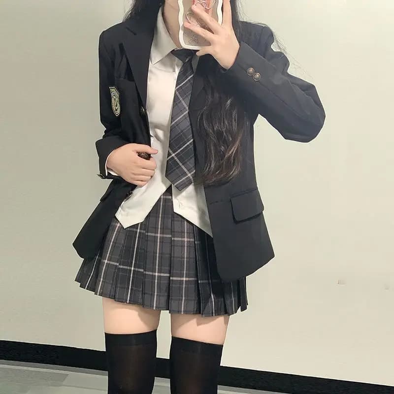 Female Student School Uniform Jacket Set
