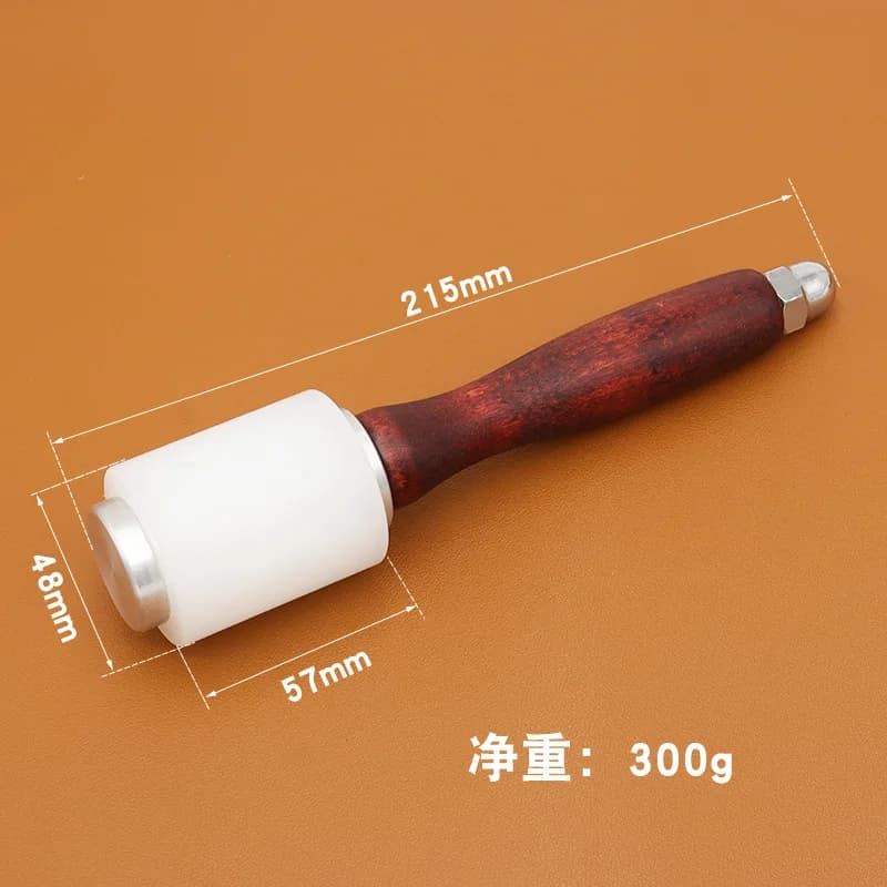 Nylon Material Hammer Tool with Wood Handle Home Hand Tool Suit for Leather Arts Crafts Carving Tools Supplies
