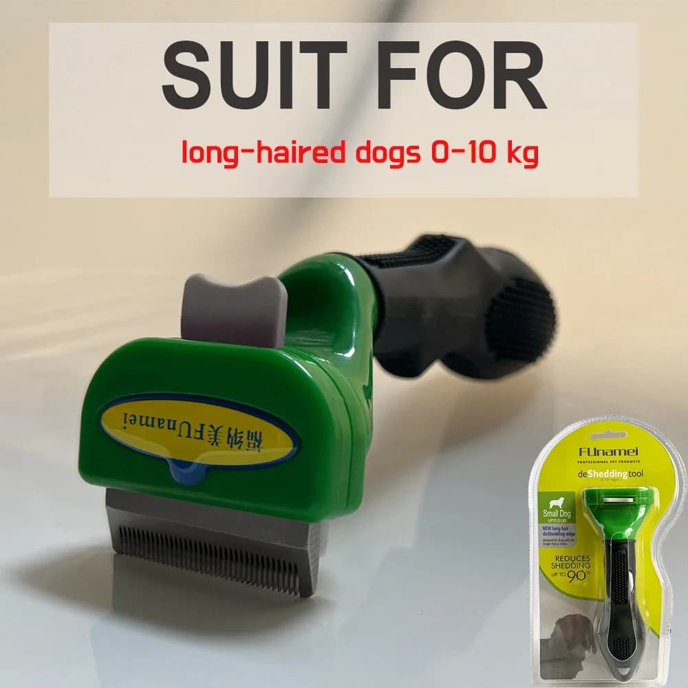 Pet Deshedding Brush with Curved Edge