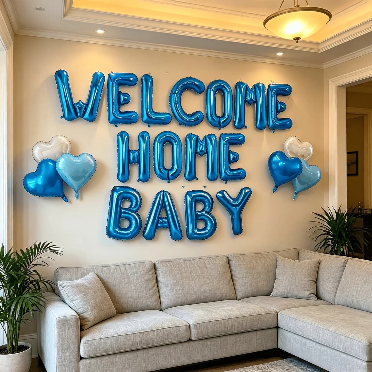 Gender Reveal Party Balloons Pink and Blue