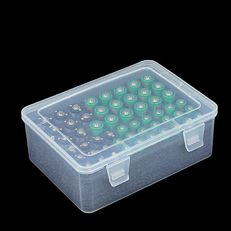 Battery Storage Organizer Holder Holds 54 AA AAA Batteries, Battery Box Case Garage Container,Home Drawer Organization Dispenser