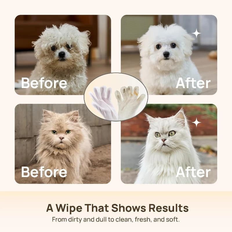 Dog and Cat Grooming Wipes Glove